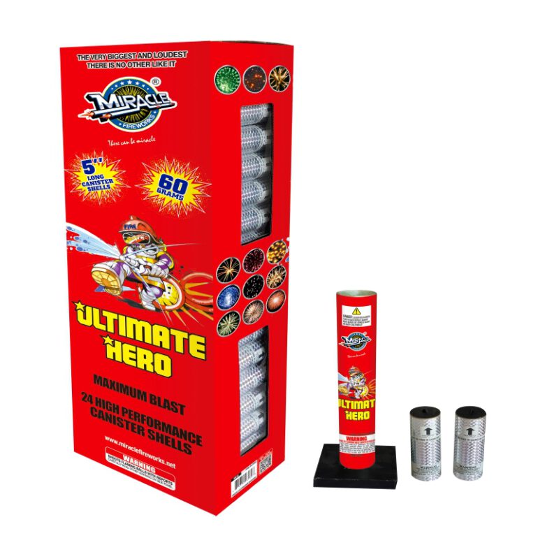 ULTIMATE HERO (5 Inch Canister Shell) MIRACLE - MILLER FIREWORKS