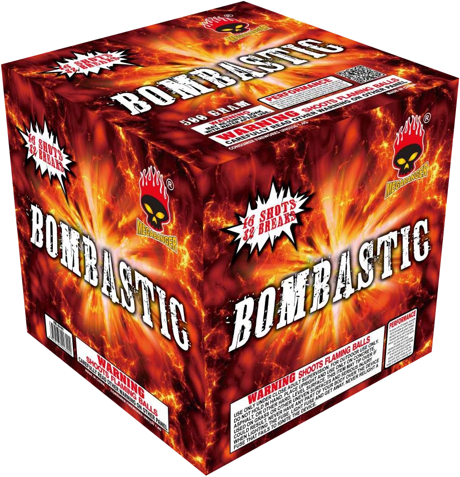 BOMBASTIC 16 SHOT (32 BREAKS) MEGABANGER - MILLER FIREWORKS