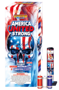 AMERICA UNITED STRONG 5" CANISTER SHELL LEGEND